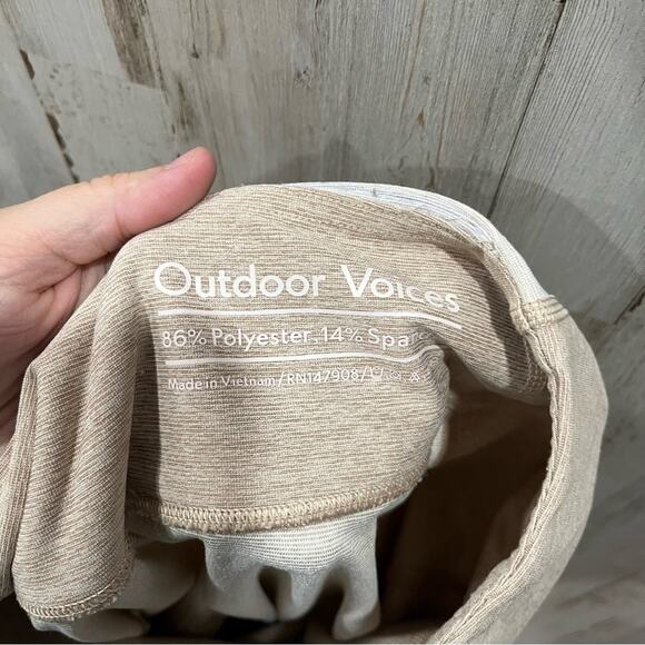 Outdoor Voices 7/8 Warmup Springs Tri-Tone Leggings Grey Cream White - Picture 6 of 9